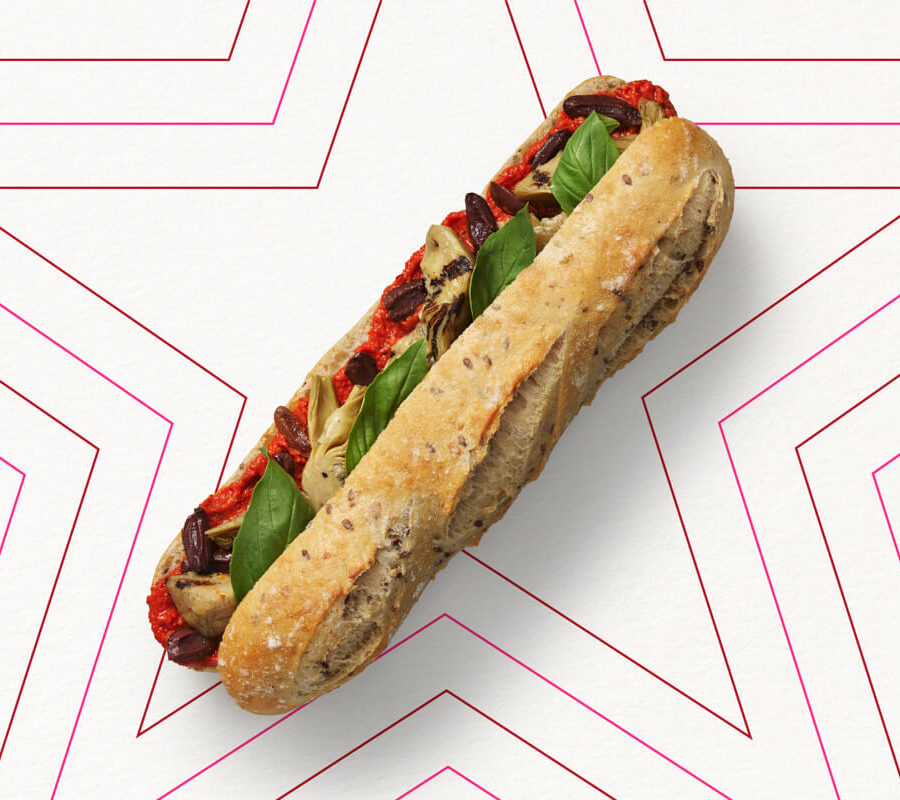 Artichoken Oliven Baguette