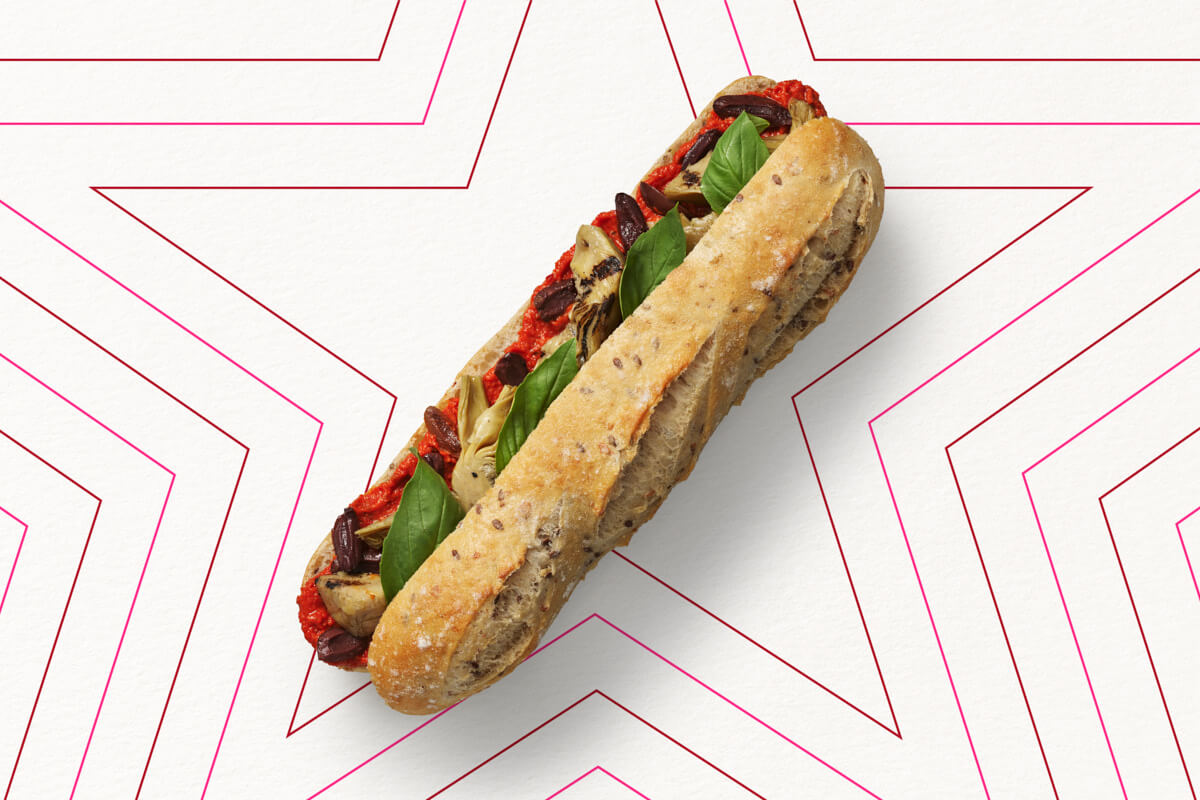 Artichoken Oliven Baguette
