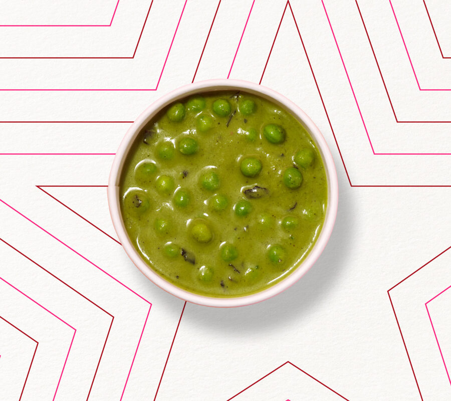 Vegane Erbsen-Minze-Suppe