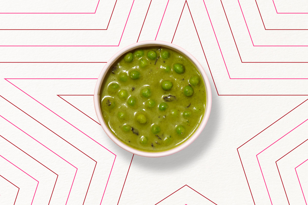 Vegane Erbsen-Minze-Suppe