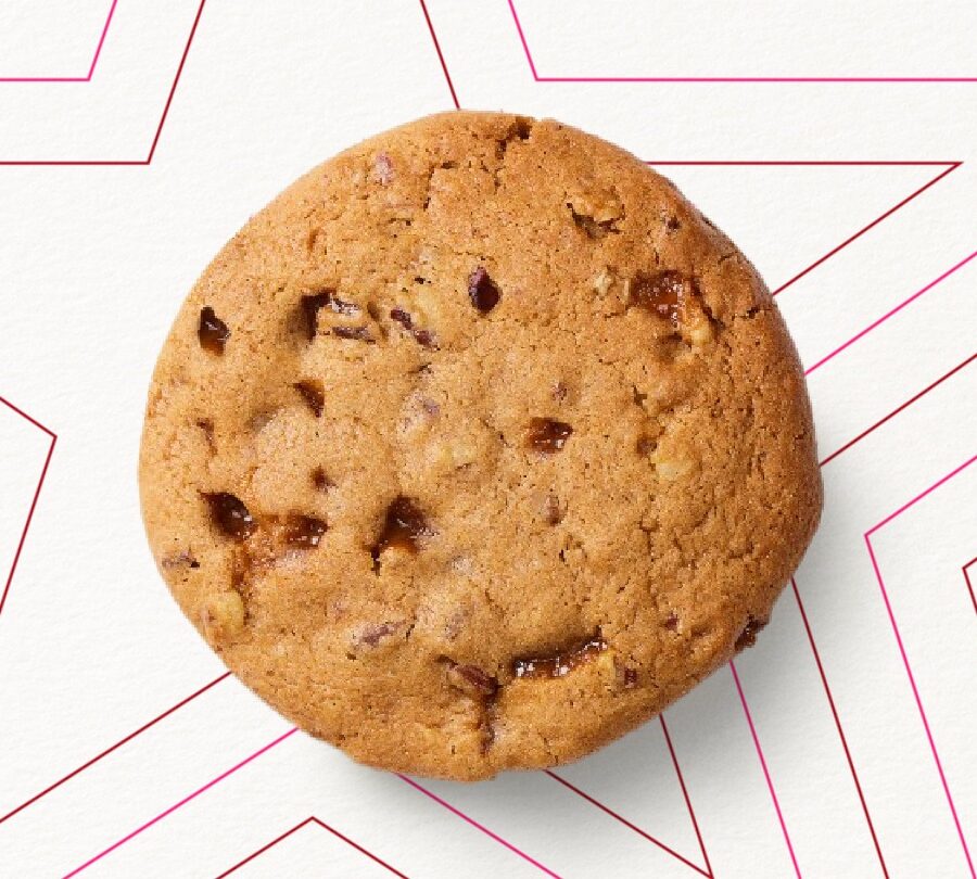 Cookie Karamell mit gesalzener Butter und Pekannuss