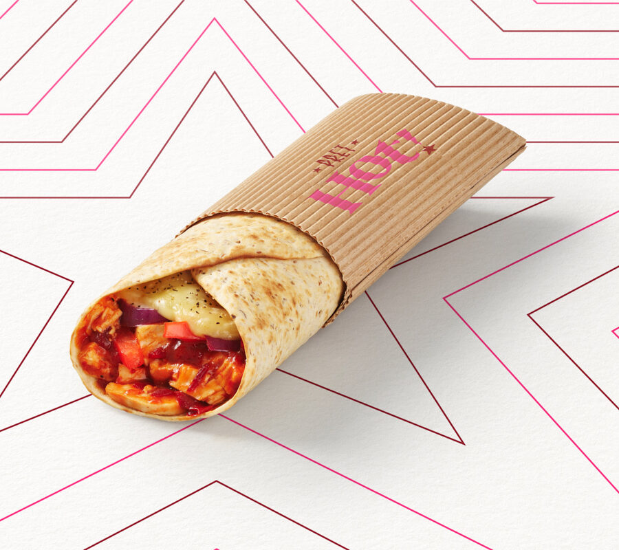 Warmer Wrap Hähnchen und Chipotle Chili